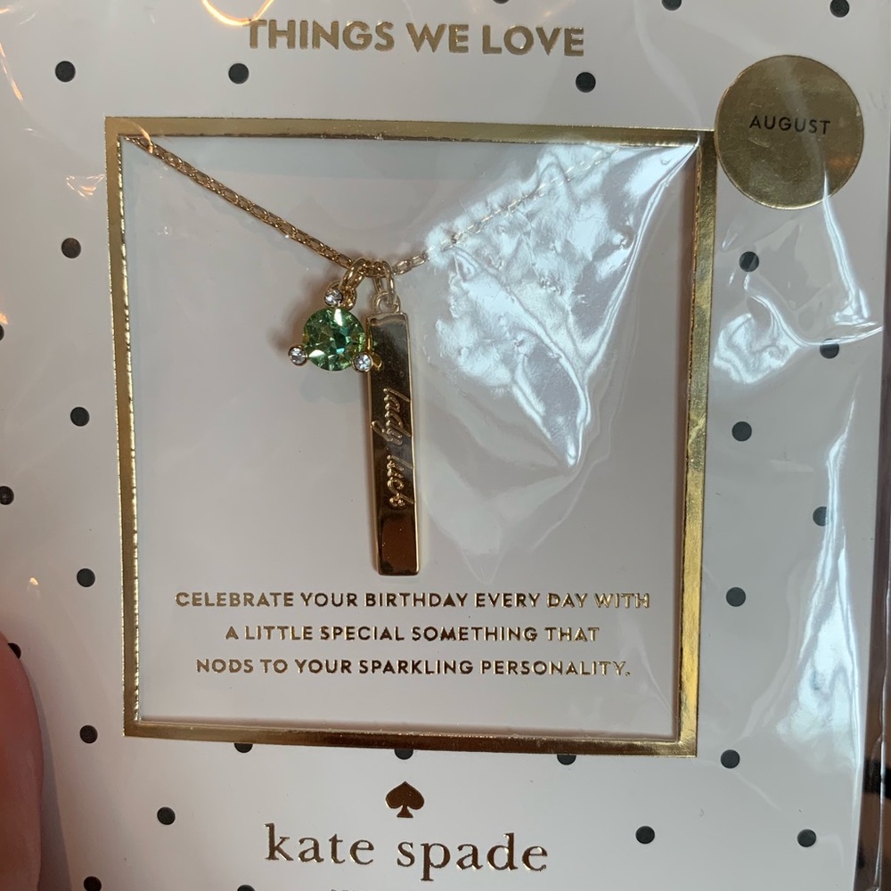 NEW!!! Kate Spade August necklace with “Lady Luck”